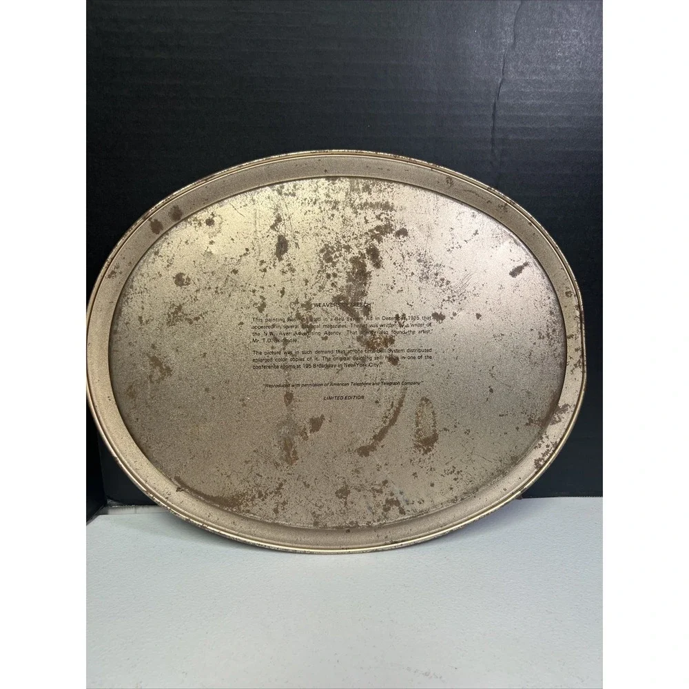 Vintage Metal Weavers of Speech Bell System Ad Tray